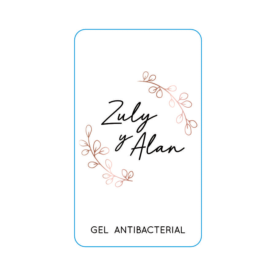 Gel Antibacterial ó Crema para Boda Personalizado Mod. 11 Ramita