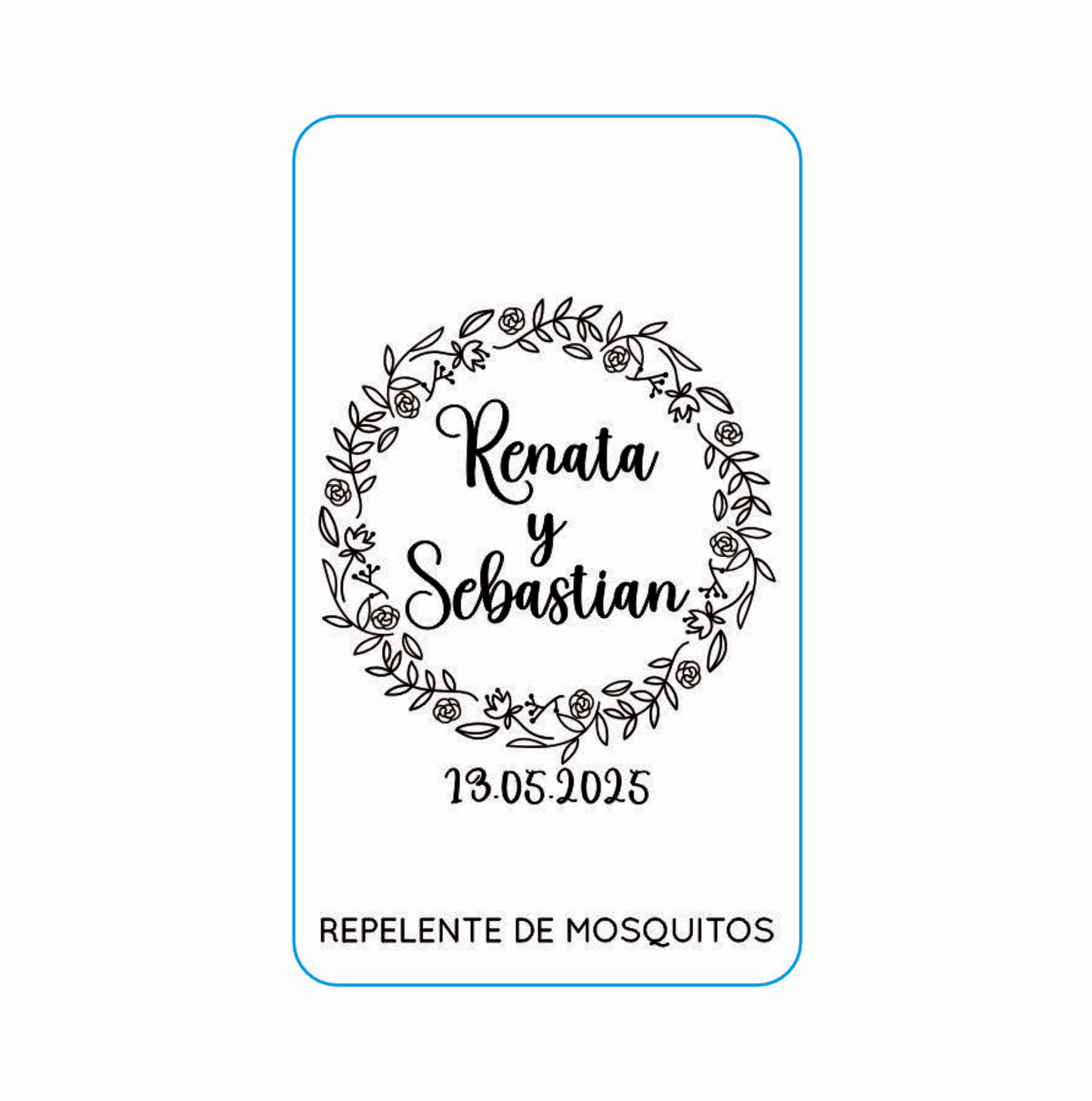 Repelente para Boda Personalizado – Mod. 76 Corona de rosas 💍