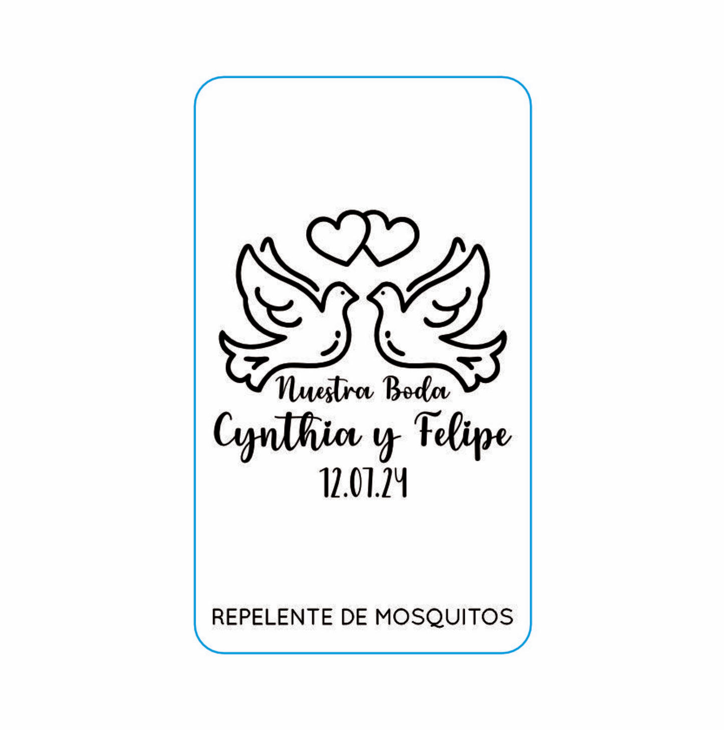 Repelente para Boda Personalizado – Mod. 78 Las palomas 💍