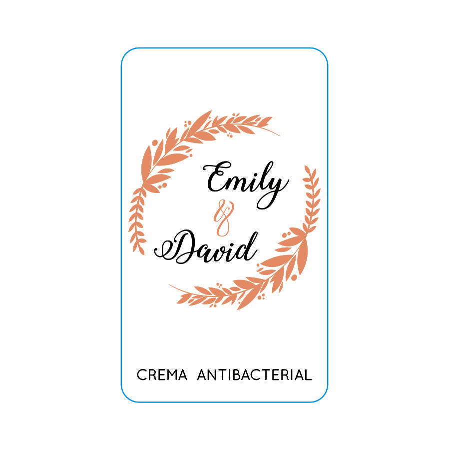 Gel Antibacterial ó Crema para Boda Personalizado Mod. 12 Espiga