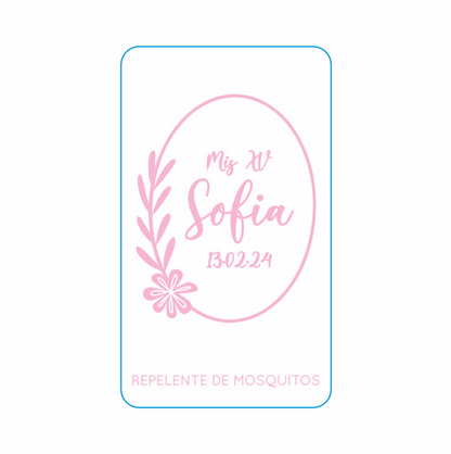 Repelente para XV Años Personalizado – Mod. #7 Ovalo rosa 🦟