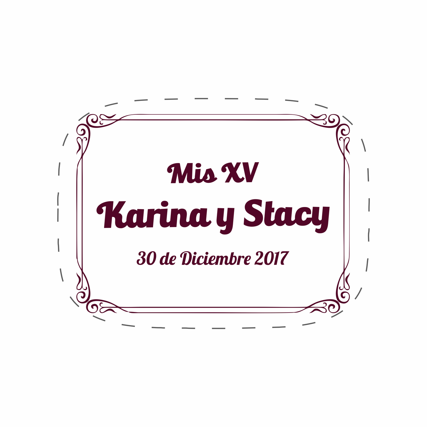 Cilindro para XV años - Mod. 28 Marco mis XV 🧴 | Festiboda