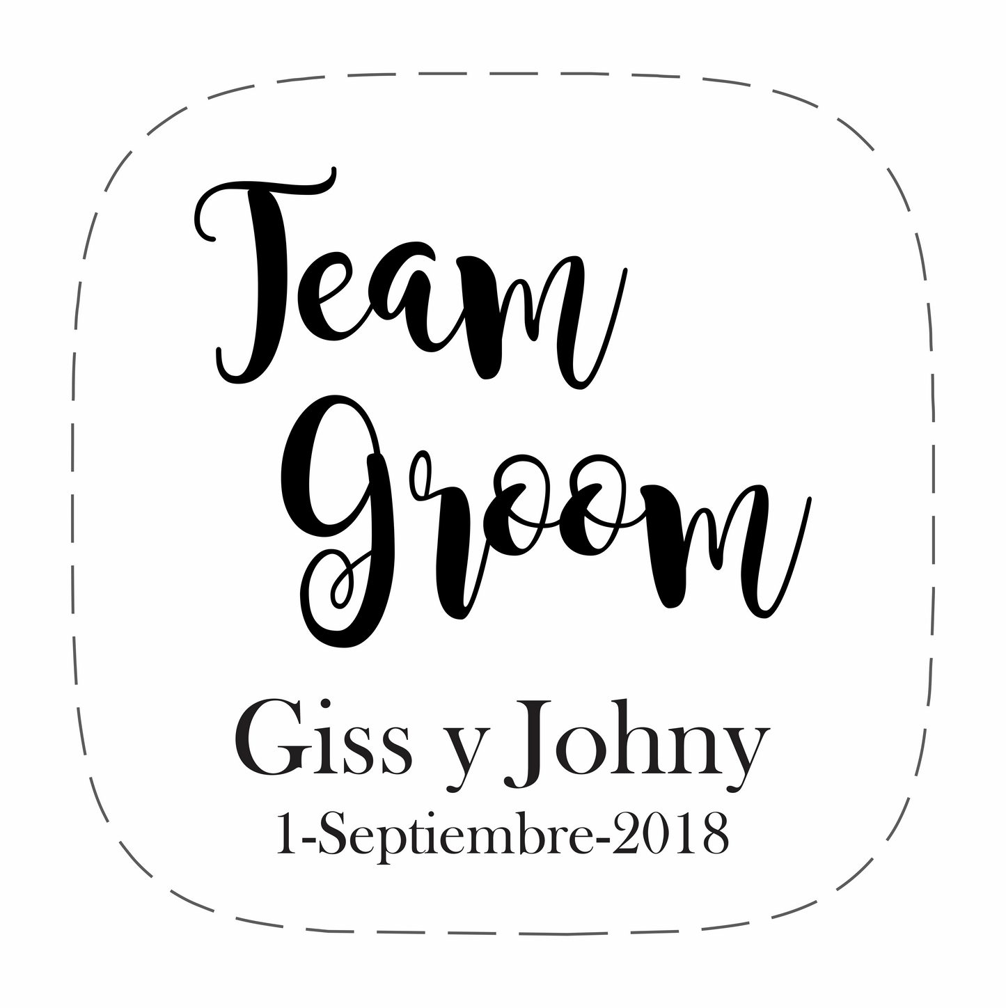 Cilindro para Boda y Despedida de Soltera  - Mod. 136 Team Groom