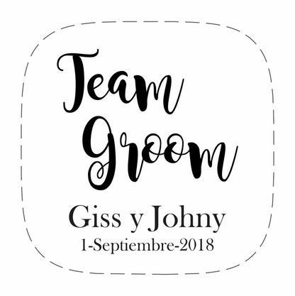 Cilindro para Boda y Despedida de Soltera  - Mod. 136 Team Groom