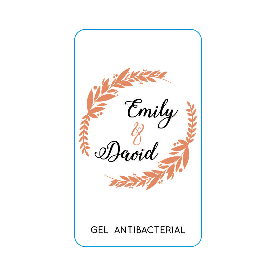 Gel Antibacterial ó Crema para Boda Personalizado Mod. 12 Espiga