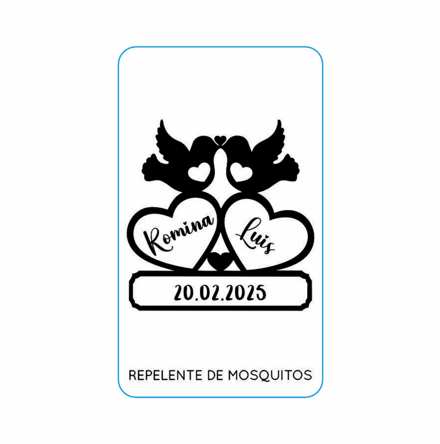 Repelente para Boda Personalizado – Mod. 81 Paloma enamorada 💍