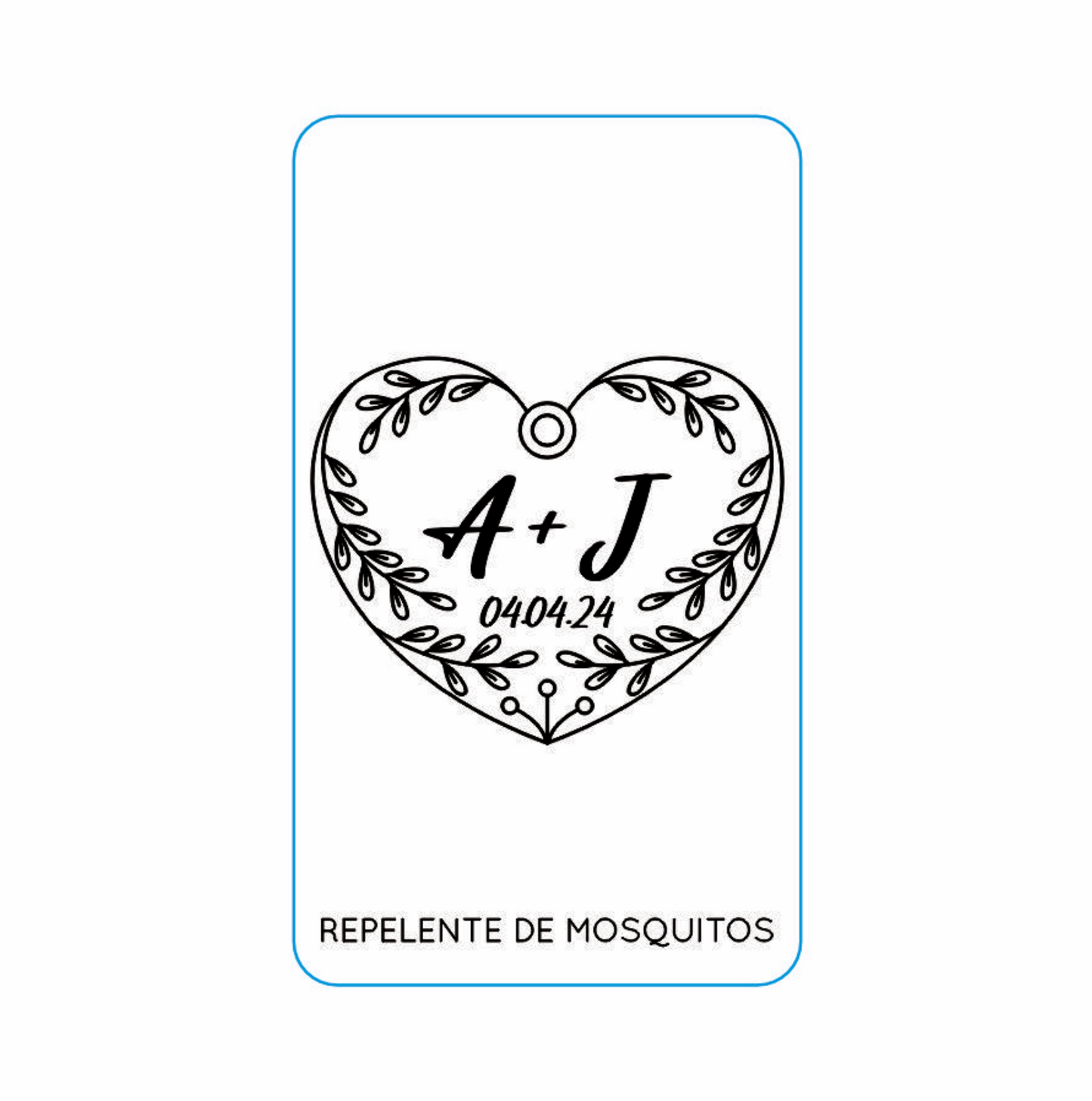 Repelente para Boda Personalizado – Mod. 83 Extra corazon 💍