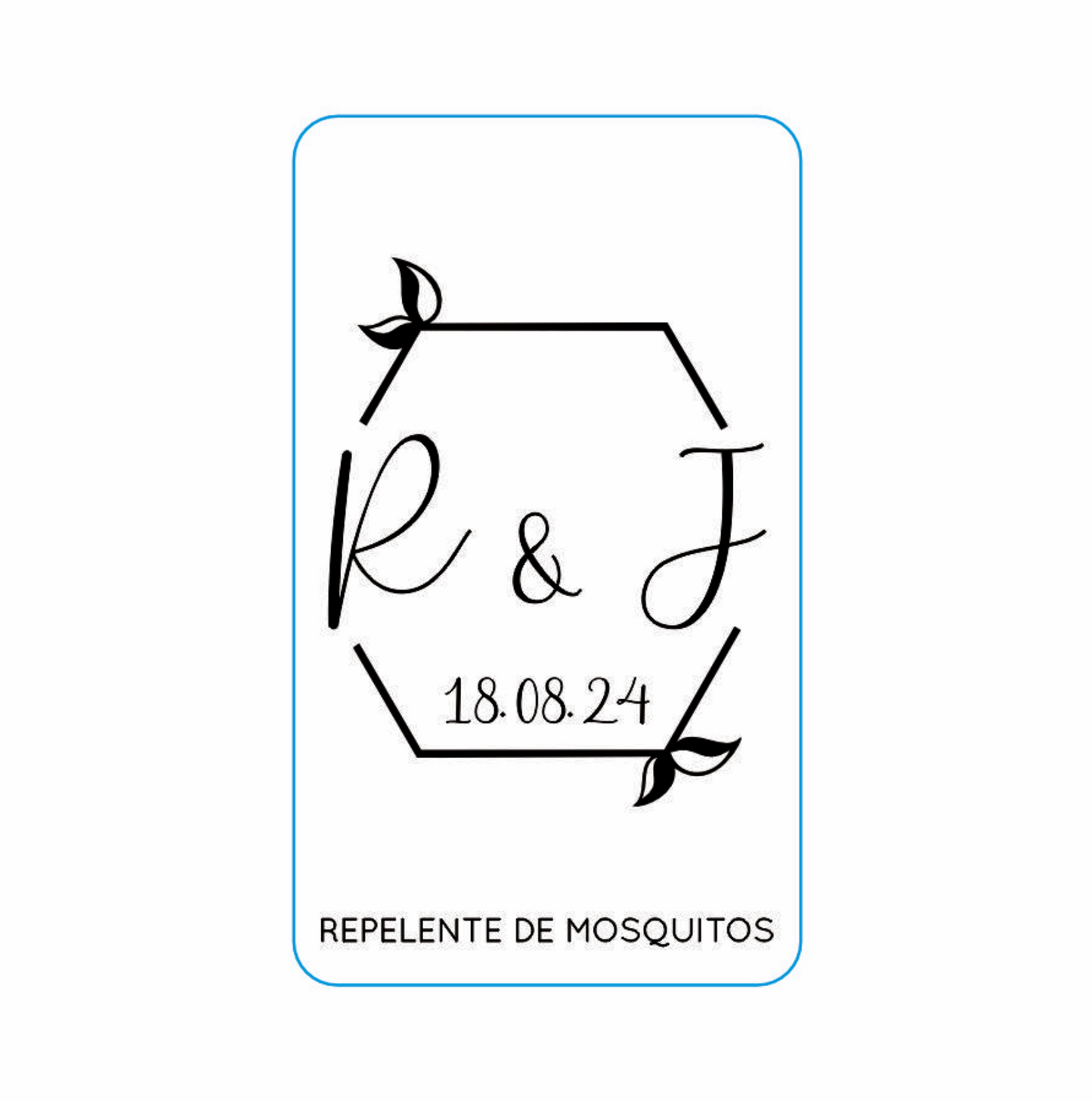 Repelente para Boda Personalizado – Mod. 85 Hexagono floral 💍