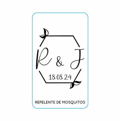 Repelente para Boda Personalizado – Mod. 85 Hexagono floral 💍