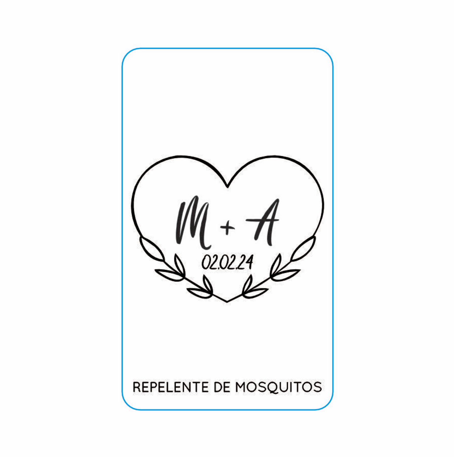 Repelente para Boda Personalizado – Mod. 86 Corazon corazon 💍