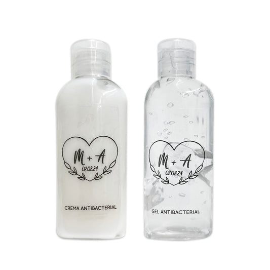 Gel Antibacterial ó Crema para Boda Personalizado – 86 Corazon co