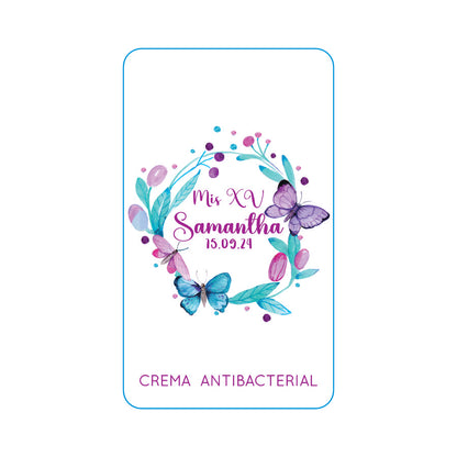 Gel Antibacterial ó Crema para XV Años Personalizado Mod. 48 La m