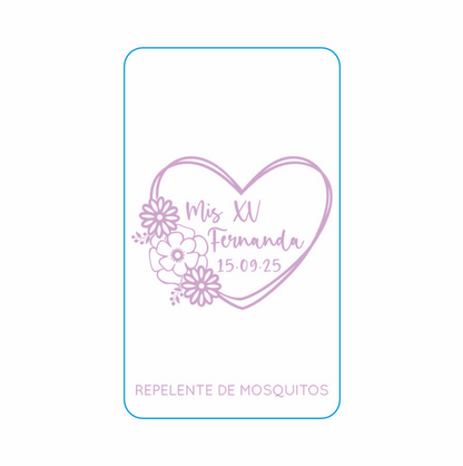 Repelente para XV Años Personalizado – Mod. #8 Cora morado 🦟