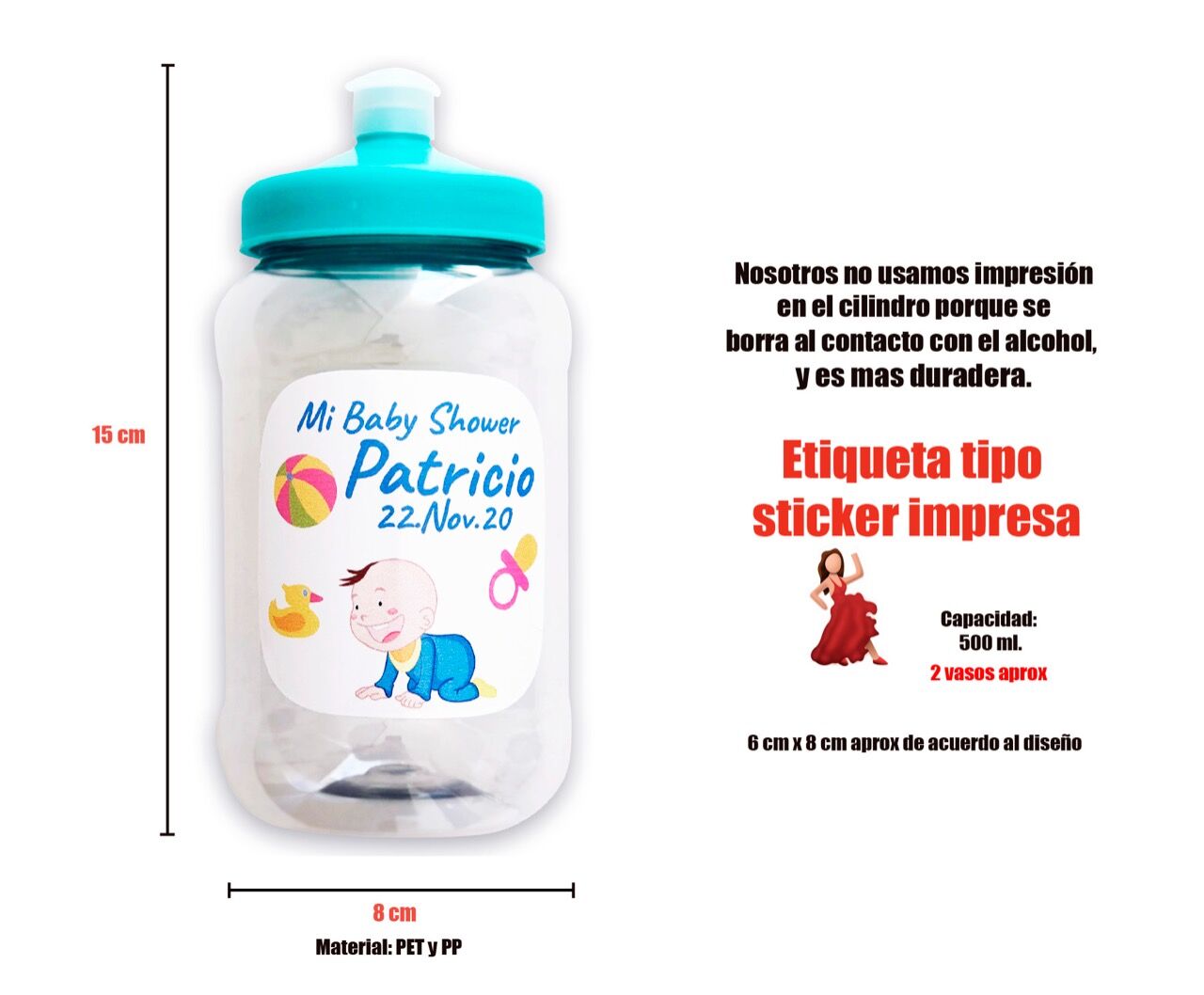 Cilindro para bautizo - Mod. 546 Uni 🧴 | Festiboda