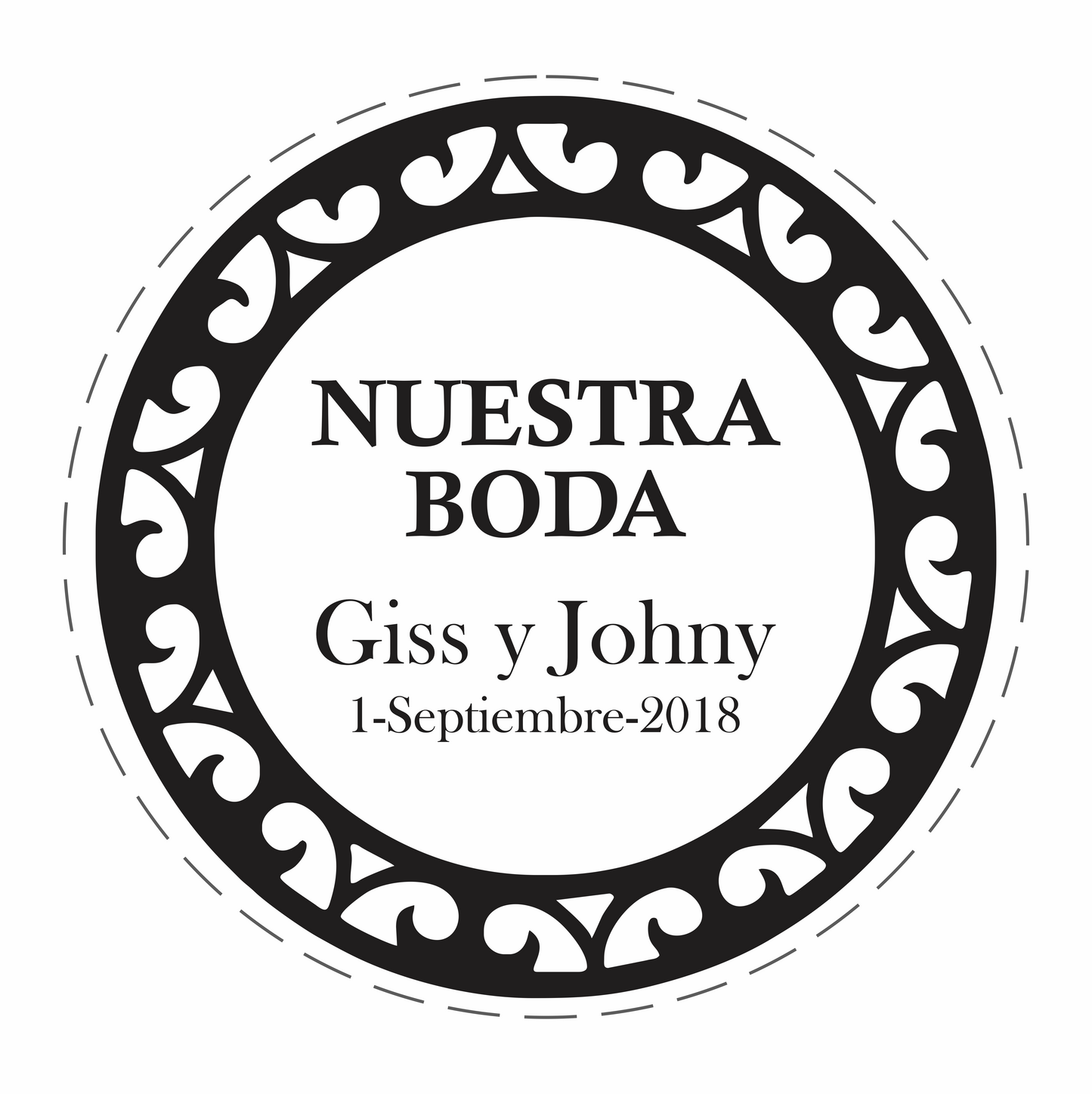 Cilindro para boda - Mod. 115 Greca Circulo 💍 | Festiboda