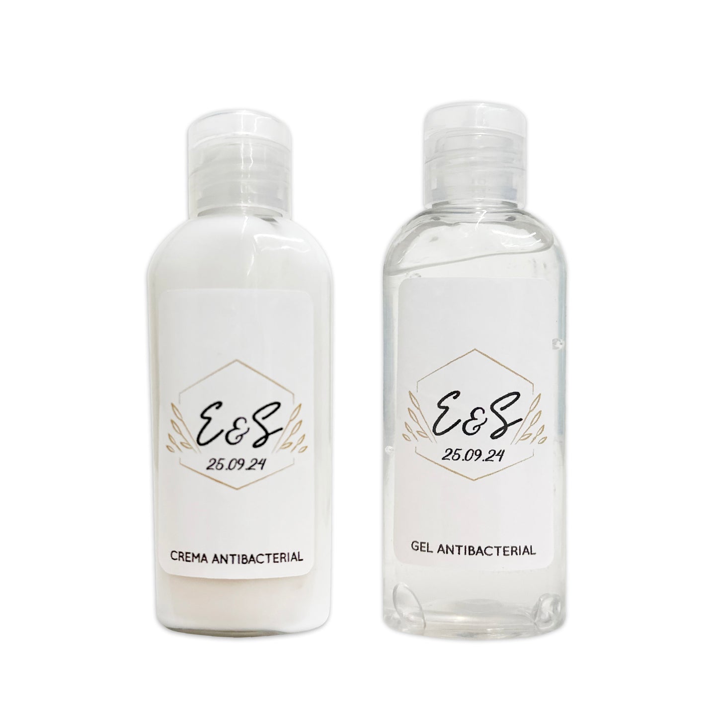 Gel Antibacterial ó Crema para Boda Personalizado – 98 Hexa 💍