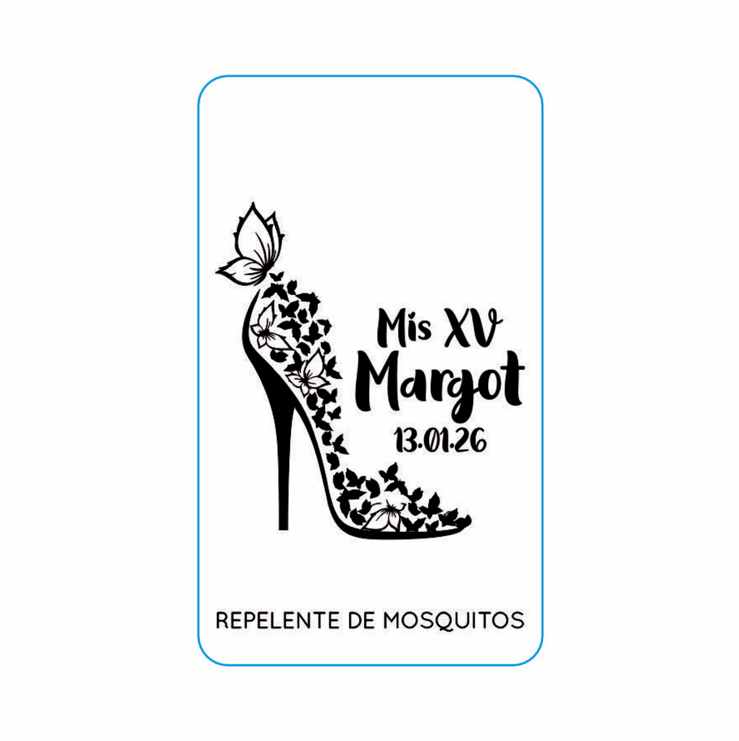 Repelente para XV Años Personalizado – Mod. #9 Tacones 🦟