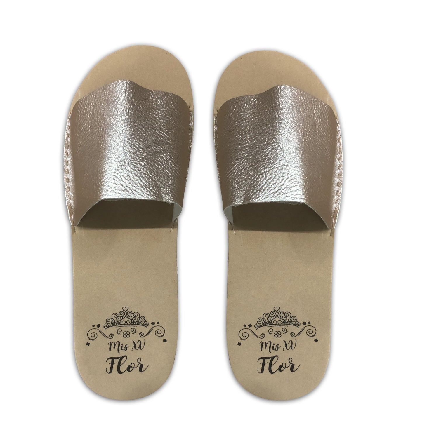 Chancleta para XV años - Mod.27 Corona y Flores 🩴 | Festiboda