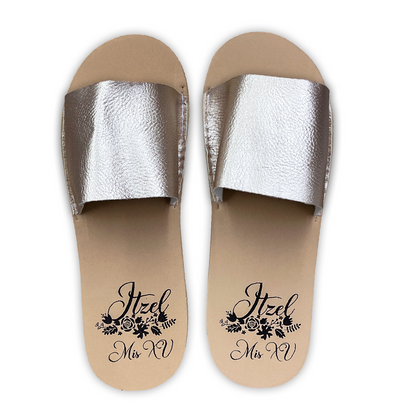 Chancleta para XV años - Mod.29 Mis XV Flores 🩴 | Festiboda