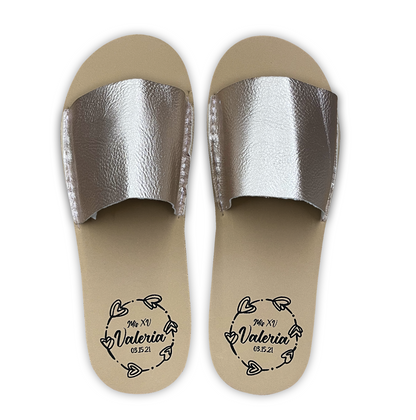 Chancleta para XV años - Mod.48 Muchos Corazones 🩴 | Festiboda