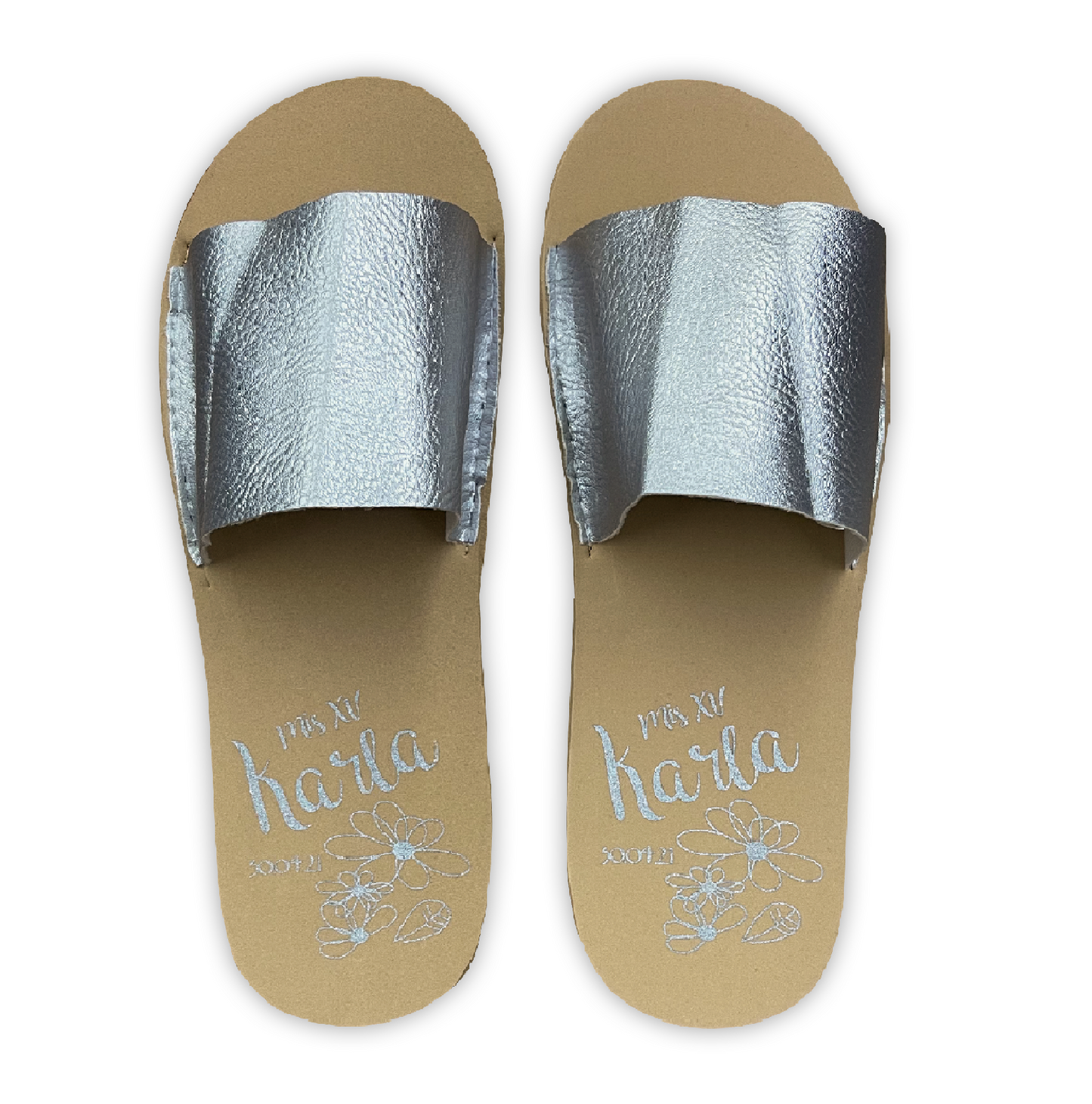 Chancleta para XV años - Mod.38 Flores 🩴 | Festiboda