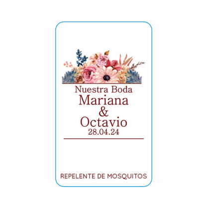 Repelente para Boda Personalizado – Mod. 92 Ramo floral 💍