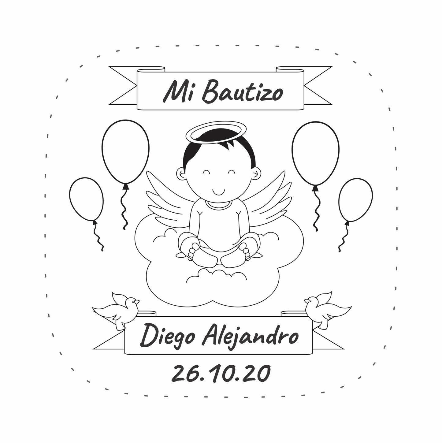 Cilindro para bautizo - Mod. 513 Felicidad 🧴 | Festiboda