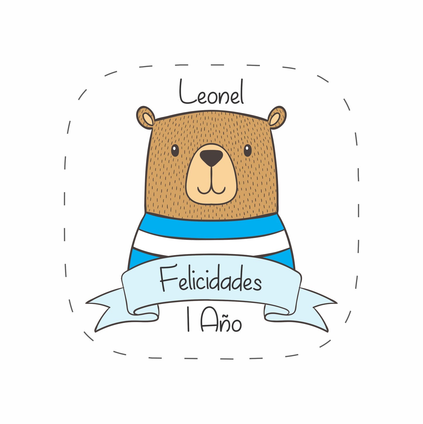 Cilindro para bautizo - Mod. 561 Osito 🧴 | Festiboda