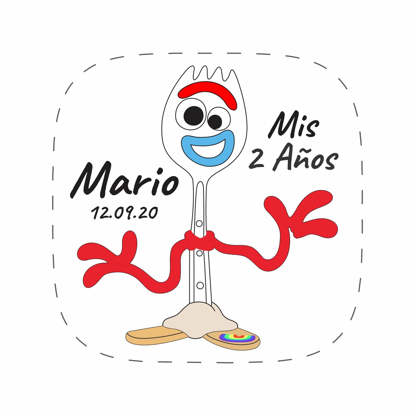 Cilindro para bautizo - Mod. 565 Forky 🧴 | Festiboda