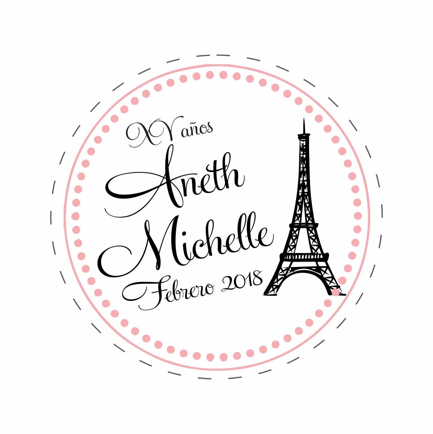 Cilindro para XV años -  Mod. 16 Paris 🧴 | Festiboda