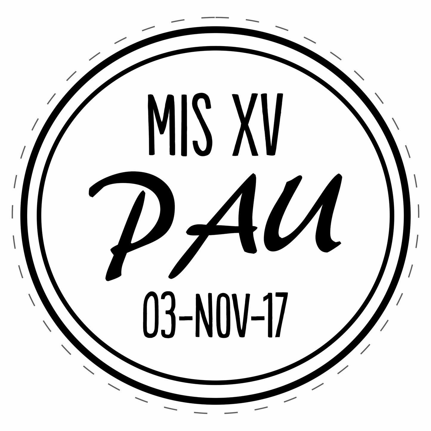 Cilindro para XV años - Mod. 22 XV Nombre 🧴 | Festiboda