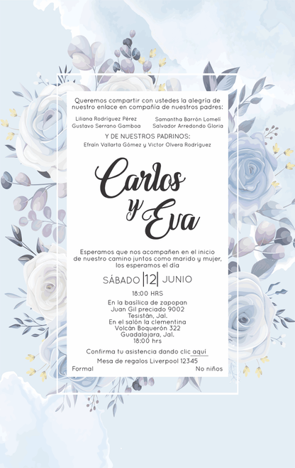 Invitación Mod . 10 Marco Blanco | Festiboda