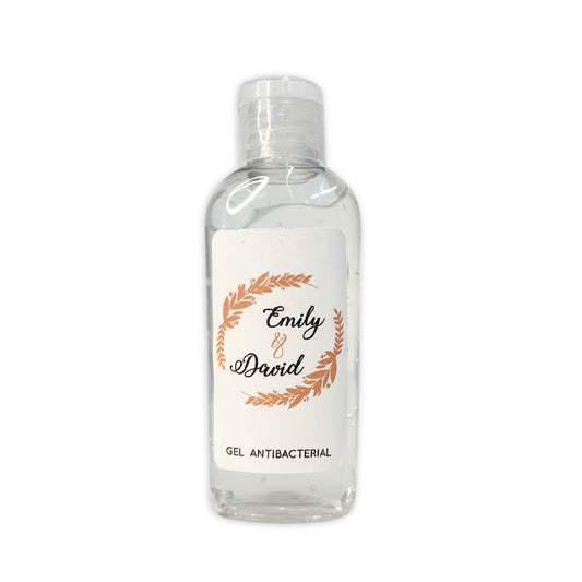 Gel Antibacterial ó Crema para Boda Personalizado Mod. 12 Espiga