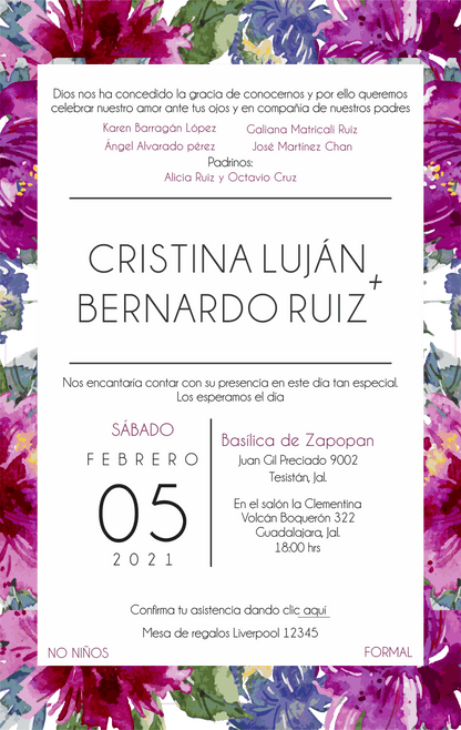 Invitación Mod . 13 Salpicado | Festiboda