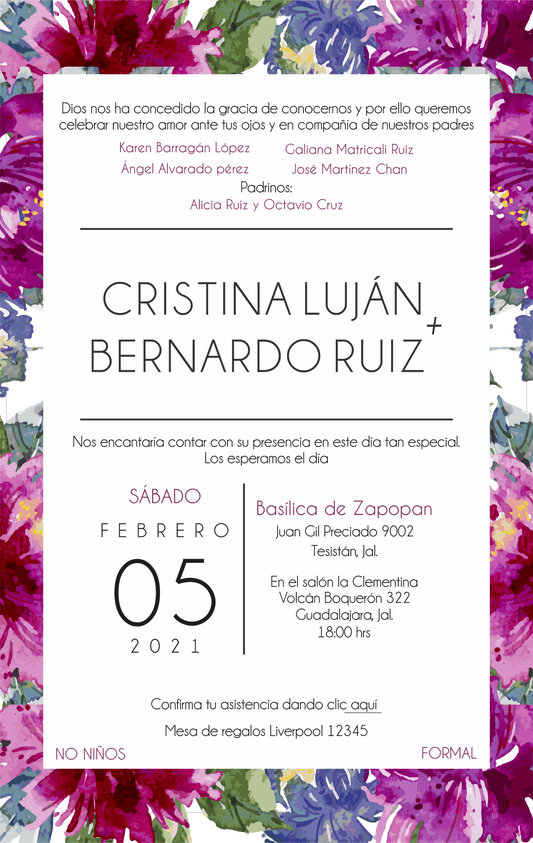 Invitación Mod . 13 Salpicado | Festiboda