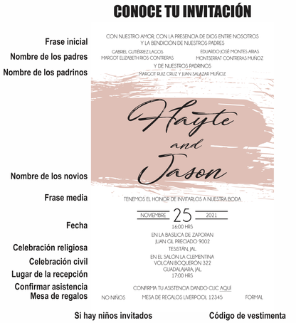Invitación Mod . 17 Acuarela | Festiboda