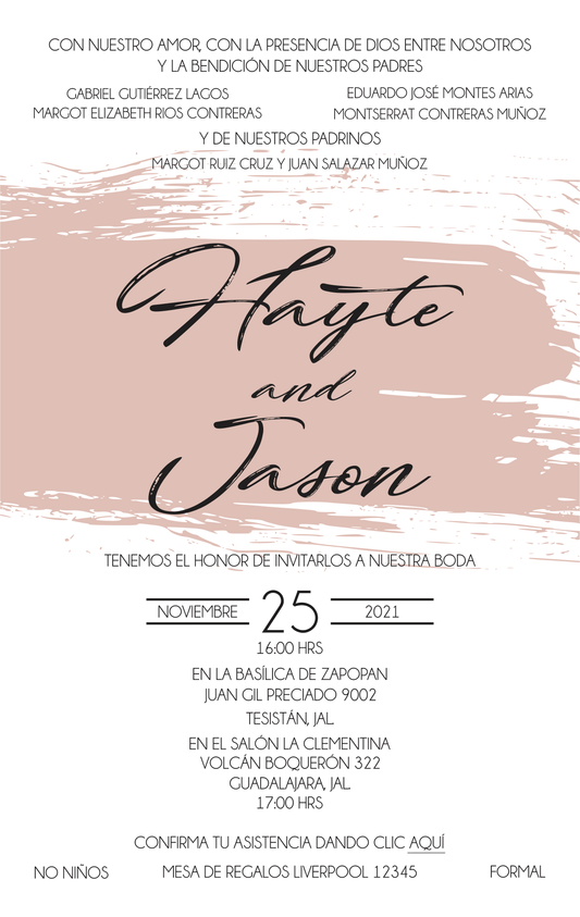 Invitación Mod . 17 Acuarela | Festiboda