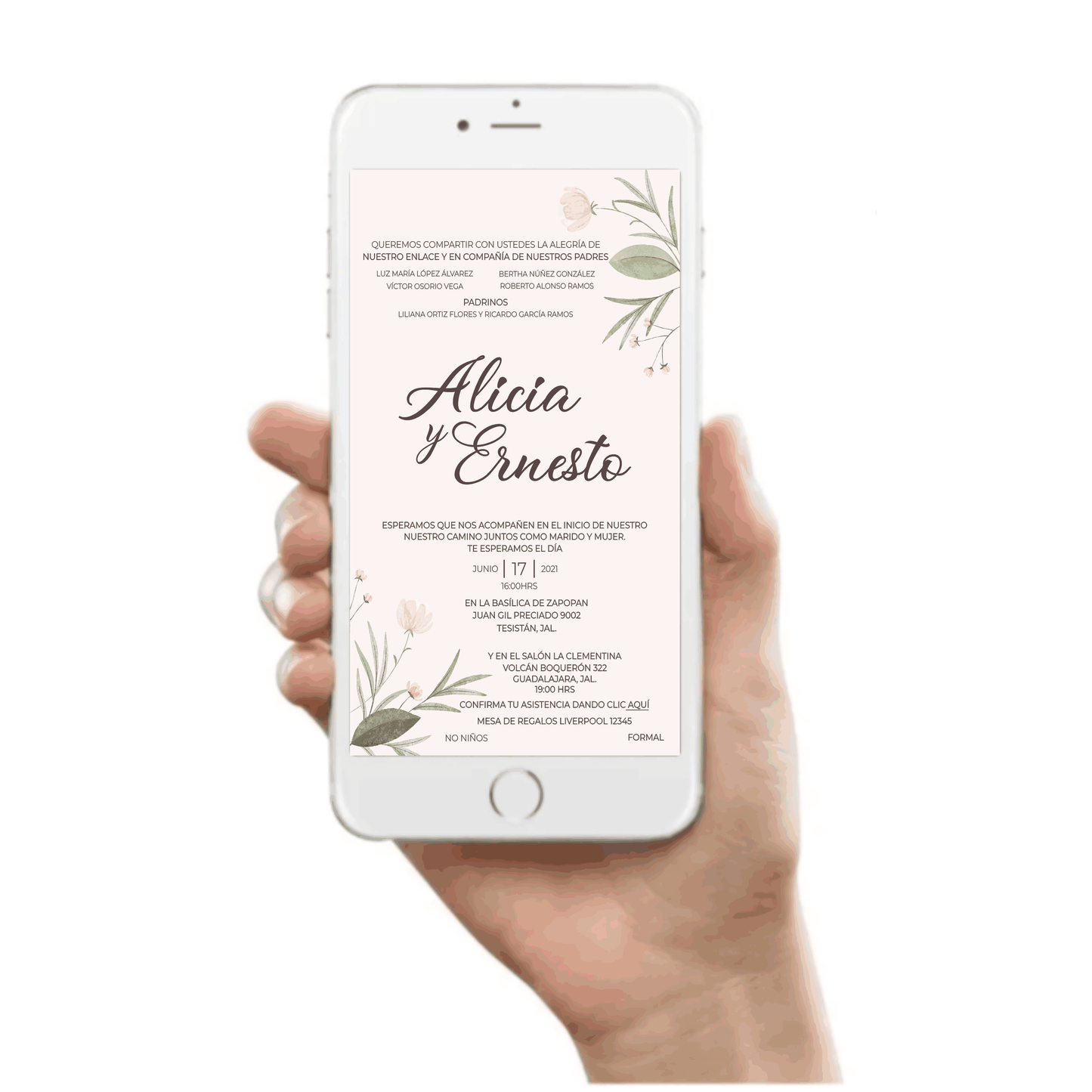 Invitación Mod . 19 Rosa | Festiboda