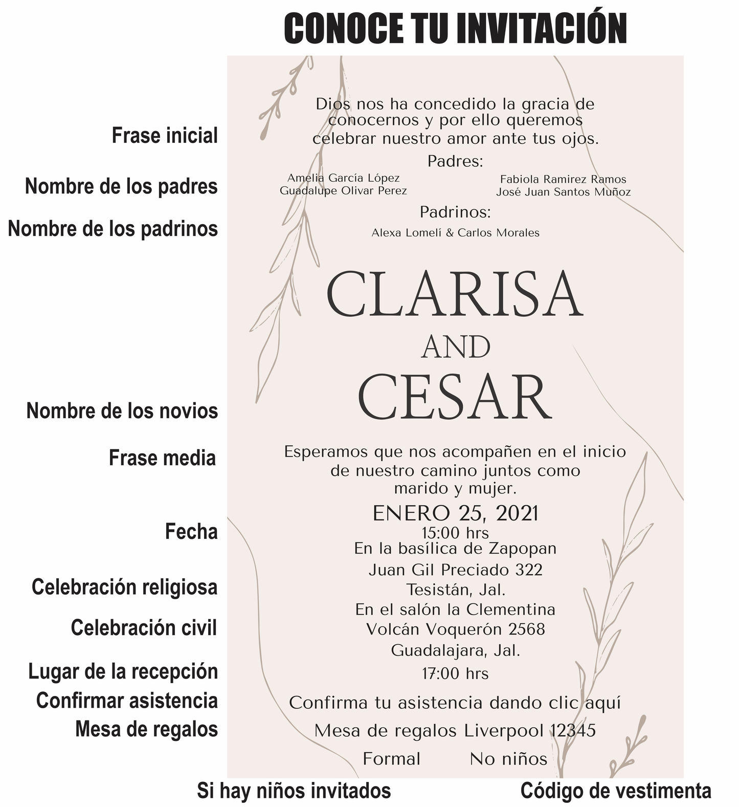 Invitación Mod . 24 Ramas Lila | Festiboda