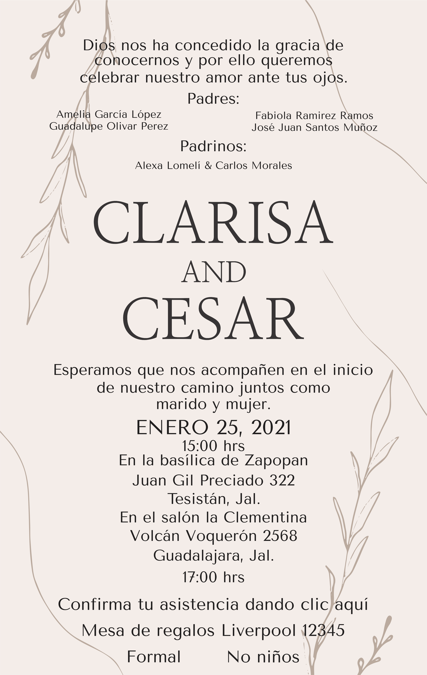 Invitación Mod . 24 Ramas Lila | Festiboda