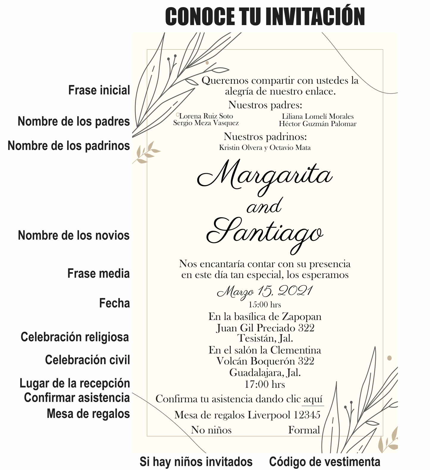 Invitación Mod . 25 Trazo | Festiboda