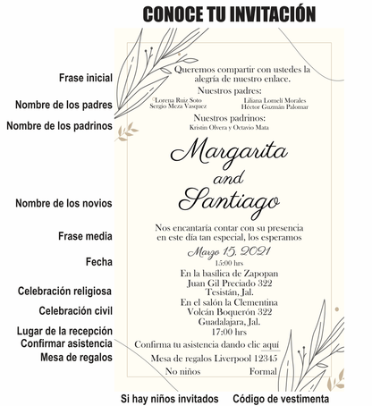 Invitación Mod . 25 Trazo | Festiboda