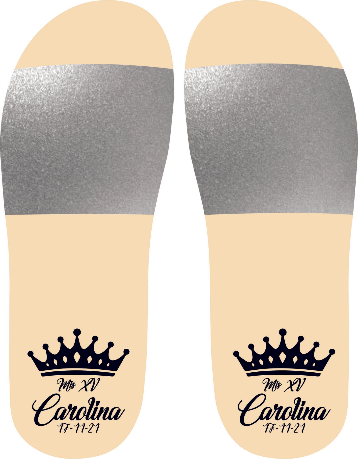 Chancleta para XV años - Mod.26 Corona XV 🩴 | Festiboda