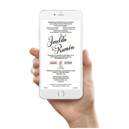 Invitación Mod . 26 Mini Corazón | Festiboda