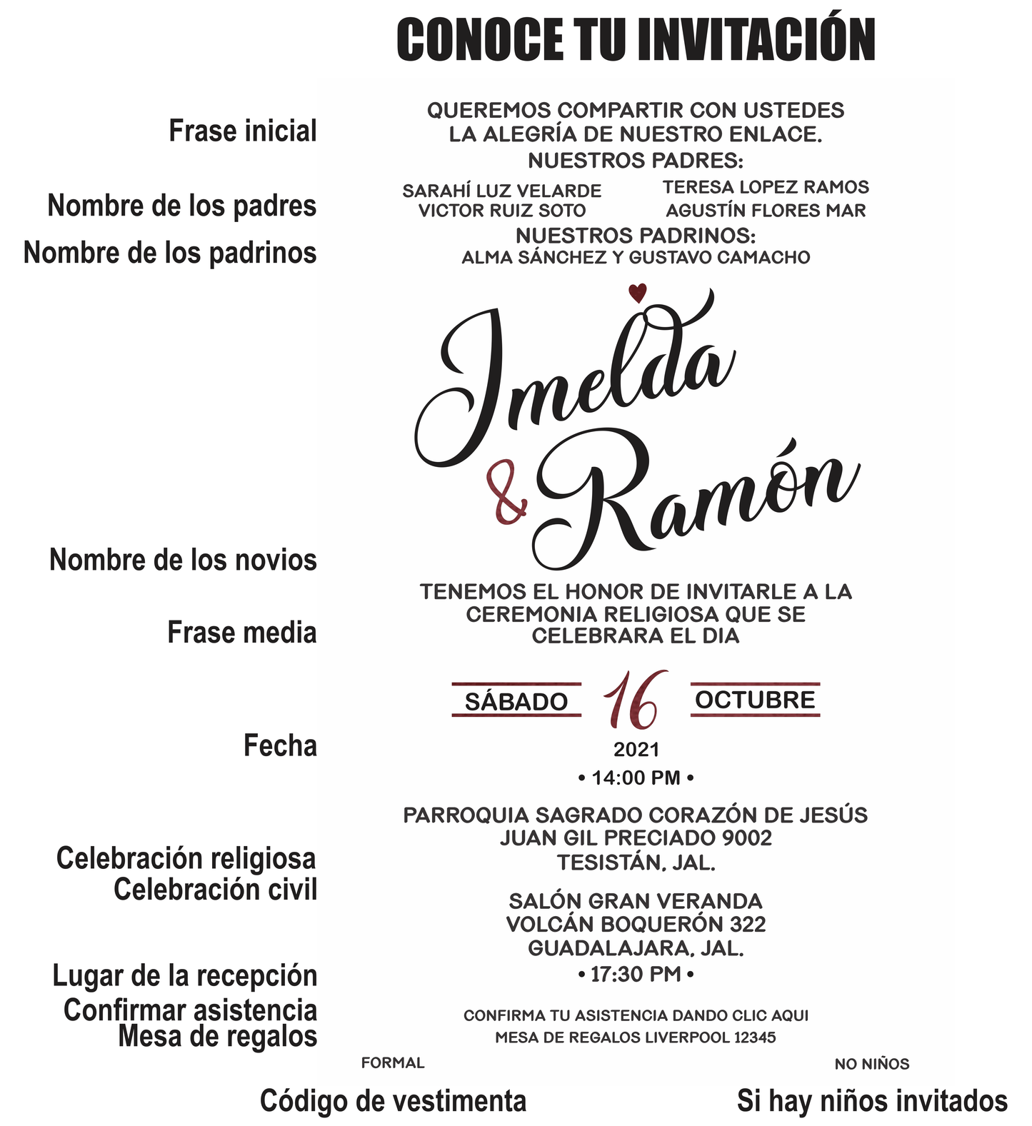 Invitación Mod . 26 Mini Corazón | Festiboda