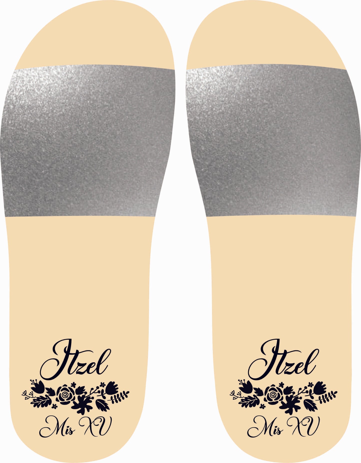 Chancleta para XV años - Mod.29 Mis XV Flores 🩴 | Festiboda