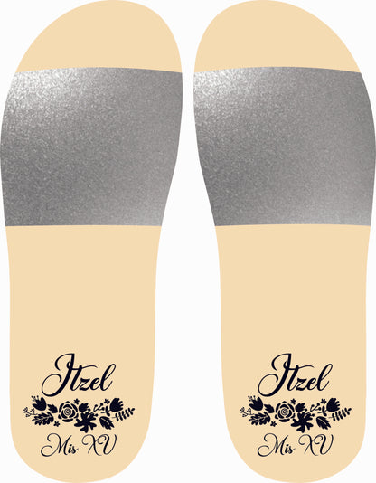 Chancleta para XV años - Mod.29 Mis XV Flores 🩴 | Festiboda