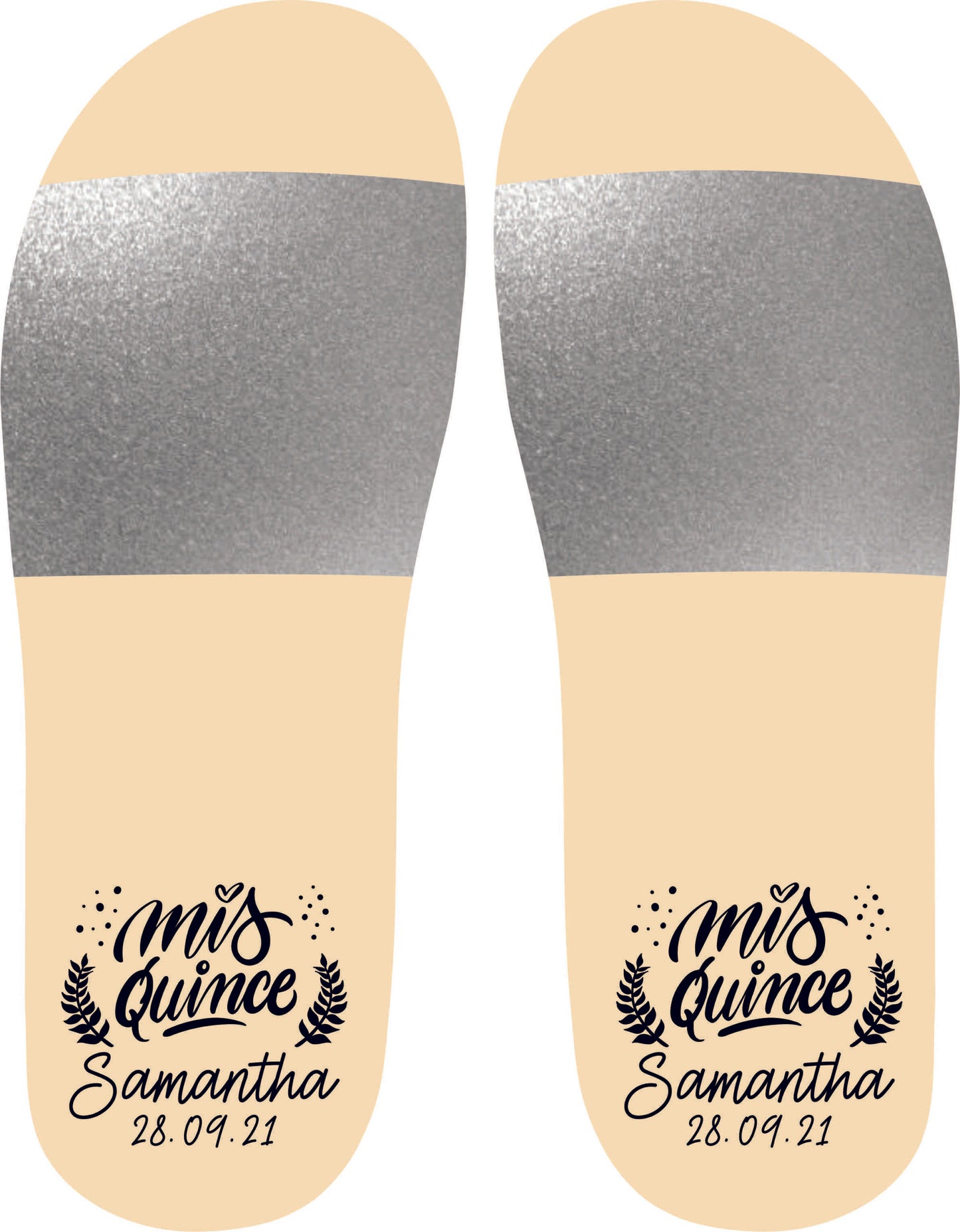 Chancleta para XV años - Mod.37 Mis XV 🩴 | Festiboda