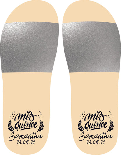 Chancleta para XV años - Mod.37 Mis XV 🩴 | Festiboda