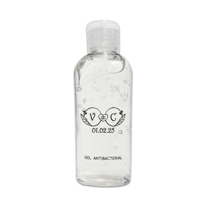 Gel Antibacterial ó Crema para Boda Personalizado Mod. 38 Circulo
